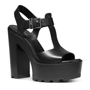 Michael Kors Sinead Leather Platform Sandals